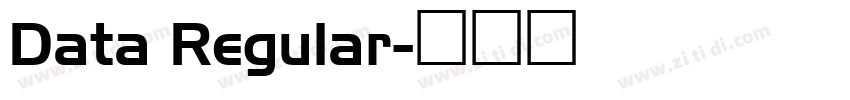 Data Regular字体转换